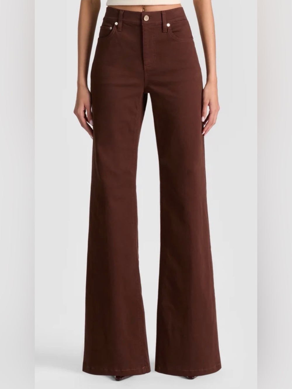 Alice and olivia Chic Jeans- High-Waist Wide Leg Brown jeans